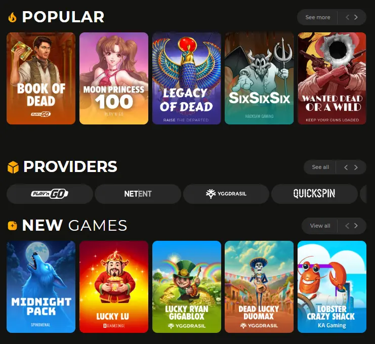 SpinStarBet Casino Netherlands Spelletjes